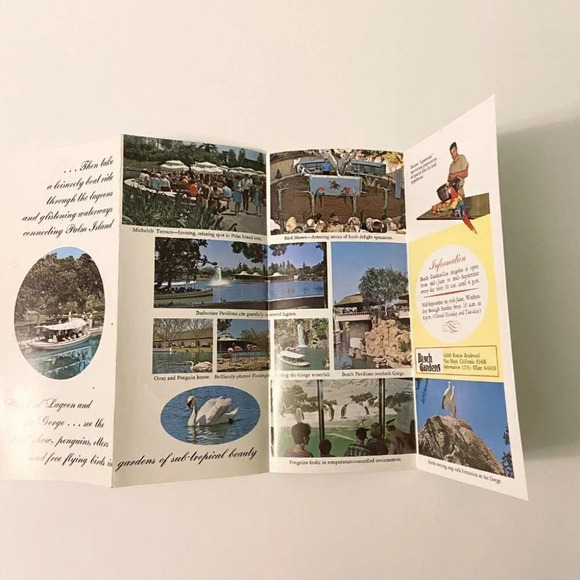 Vintage 1960s Busch Gardens Cypress Knee Museum Gardens Brochures Pamphlets - Picture 6 of 10